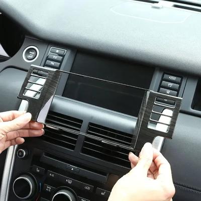 For Land Rover Discovery Sport 2015 2016 2017 2018 ABS Carbon Fiber Car Navigation Frame Cover Trim Sticker Car Accessories