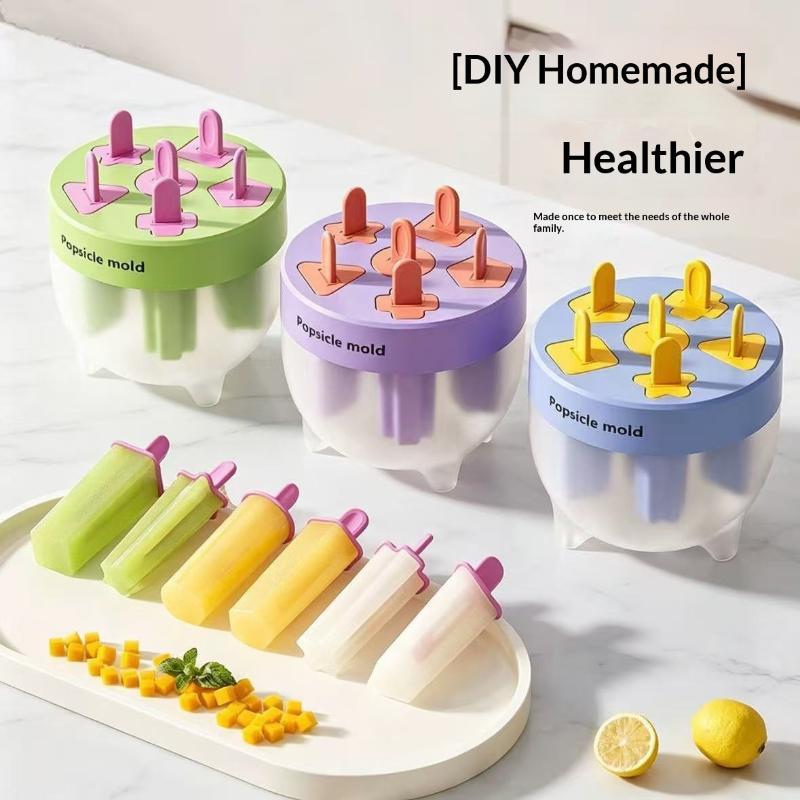 Food Grade Popsicle Mold With 6 Cavities Easy Release For Homemade Summer Ice Lollies For Kids And Family