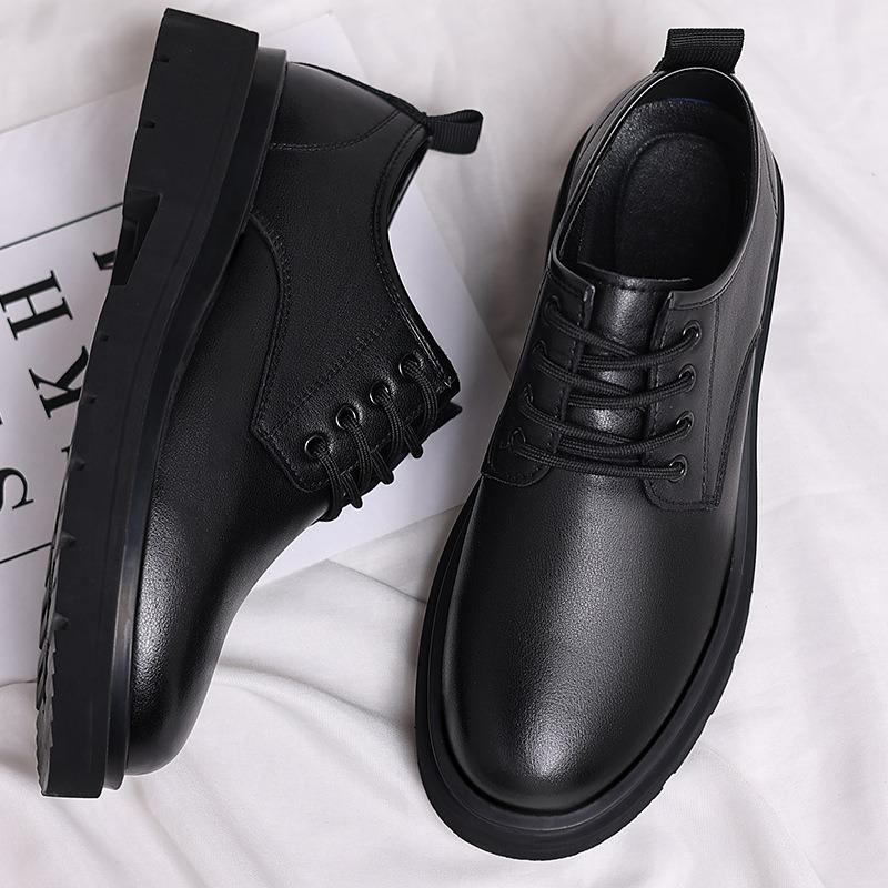 Herrenschuhe Herbst weiche Lederschuhe Herren große Zehenpartie Arbeitsstiefel Kurzstiefel lässig trendige Schuhe Martin Stiefel Herren