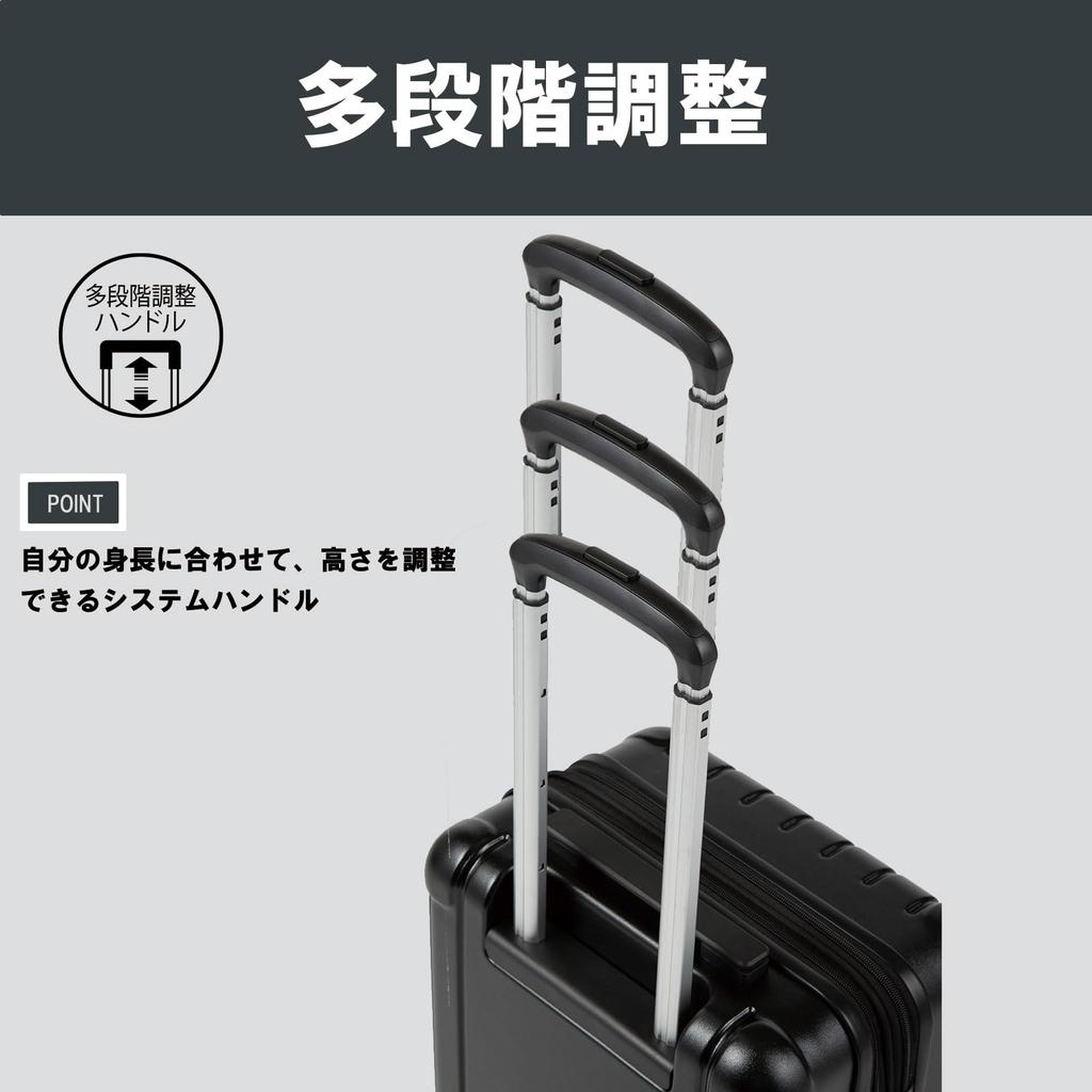 Rimini Flaminia Suitcase, 3-4 Nights, 32L, 3.1kg, Carry-on, Expandable, Made by Ace, Model No. 05121, Silver