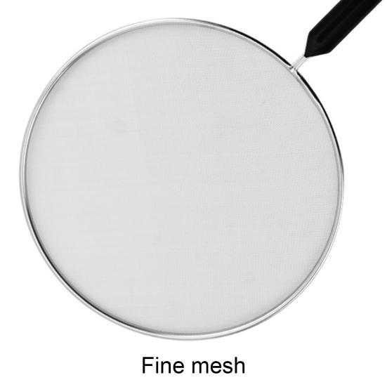 Tela antirrespingos, alça ergonômica, frigideiras de aço inoxidável à prova de ferrugem, malha antirrespingo para cozinha