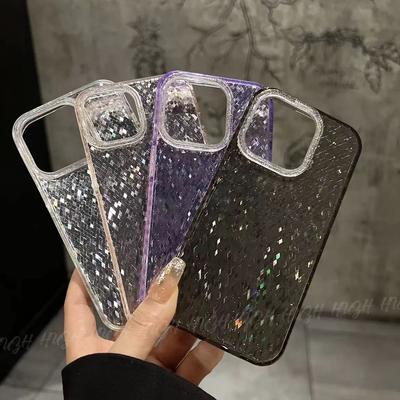 Suitable for Apple 16promax, High Appearance Level, Glitter Mosaic Phone Case, IPhone15 with Bracelet, Lanyard, 13 Female