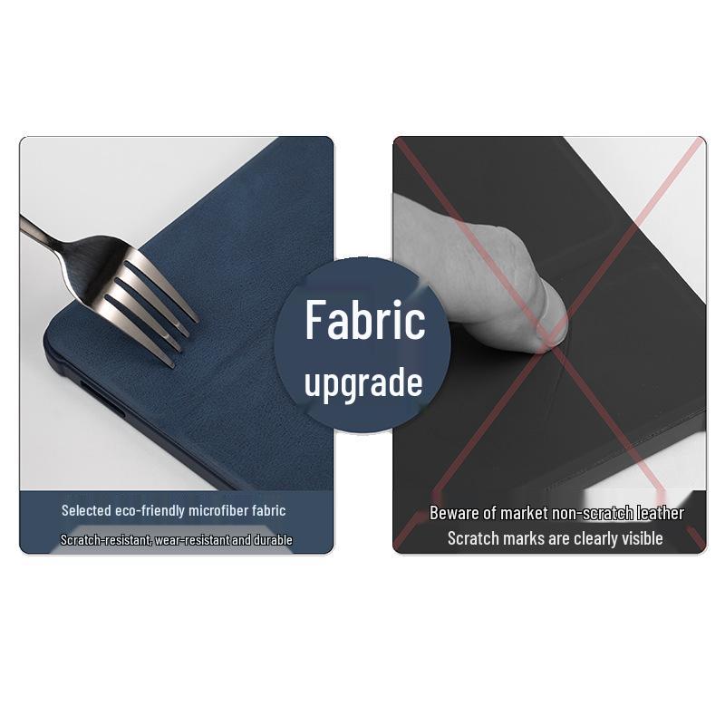 Samsung Galaxy Tab S9 Plus Leather Case, Non-Magnetic Tri-Fold Protective Stand Cover