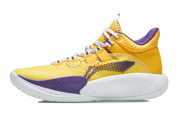 Li Ning Sonic 9 Low Youth Edition Low top Basketball Shoes Spectral Yellow ABPR053-4 37.5