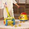 Kids Vacuum Cleaner Toy Set with Push Walker Bell Ball Spade 360 Degrees Rotating Tackle Throwing Game Skill Development Hand-Eye Coordination