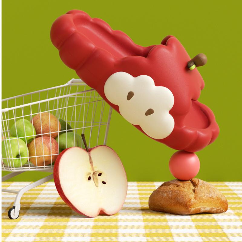 

Mandarin Duck Apple Slippers Women s Summer Cartoon Cute Anti slip Home Furnishings Indoor and Outdoor Wear Beach Drag 36-37 червоний