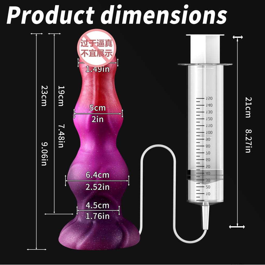 Uniquely Shaped Dildo  Squirt-Function Anal Plug  Unisex Masturbator  Adult Toy