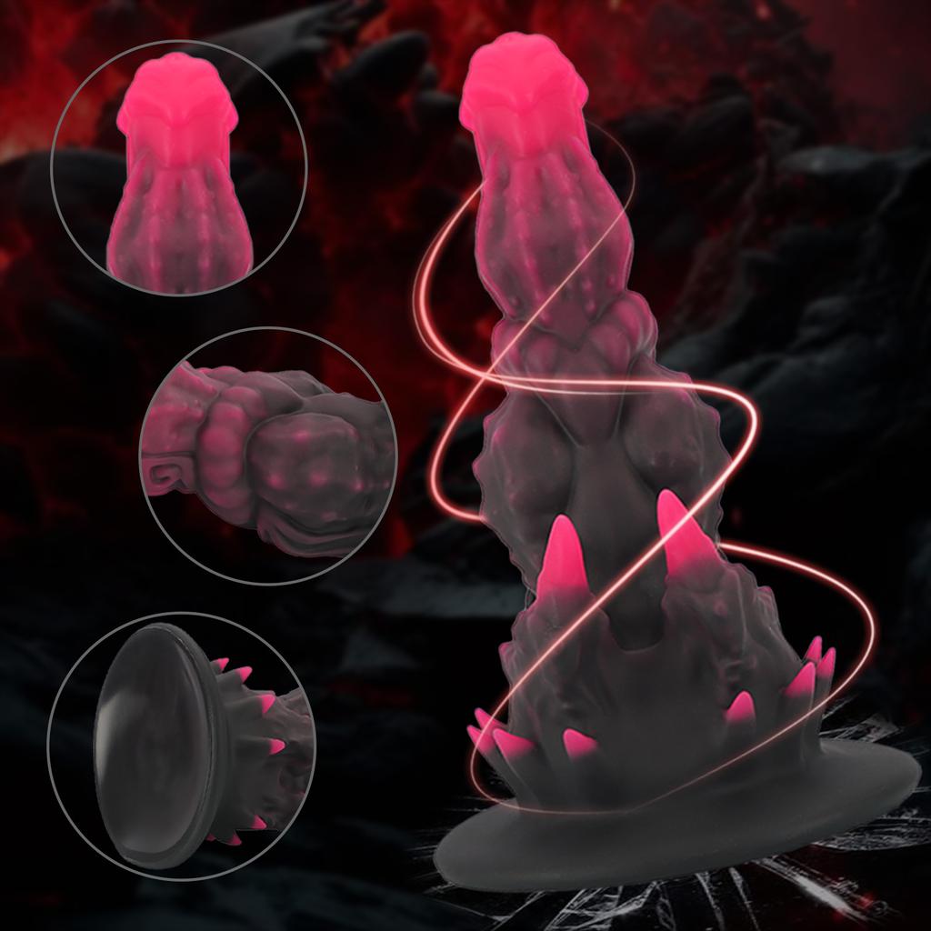 Panlong Special-Shaped Barbed Butt Plug Penis Oversized Female G-Spot Massage Masturbation Device Back Court Expansion SM Sex Toys