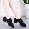 Latin Dance Shoes Female Adult Soft-soled Teacher Shoes Autumn Oxford Cloth Mesh Men and Women Dancing Shoes