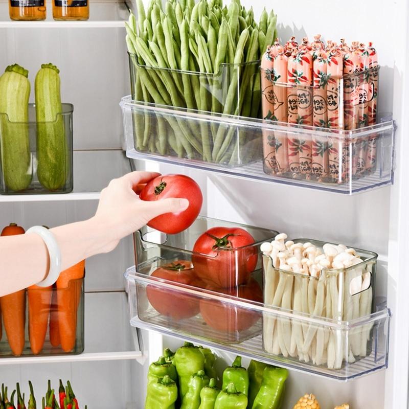 Refrigerator Side Door Storage Box Fruit Vegetable Organize Accessory for Tomato Spice Collection Boxes Organizer