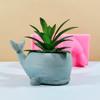24TE Cup Silicone Mould Whale Flower Pots Molds Handmade Plant Molds Epoxy Resin Molds for Table Decorations