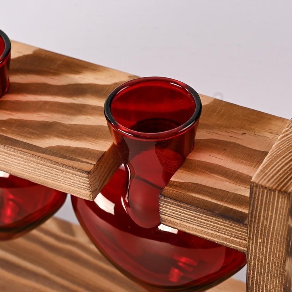 Transparente Hydroponik-Pflanzenvase 3/2 Flaschen Pflanzenvermehrungsstation Valentinstag