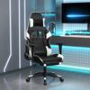 Day and Night - Day and Night Gaming Chair with Footrest Black White Synthetic Leather