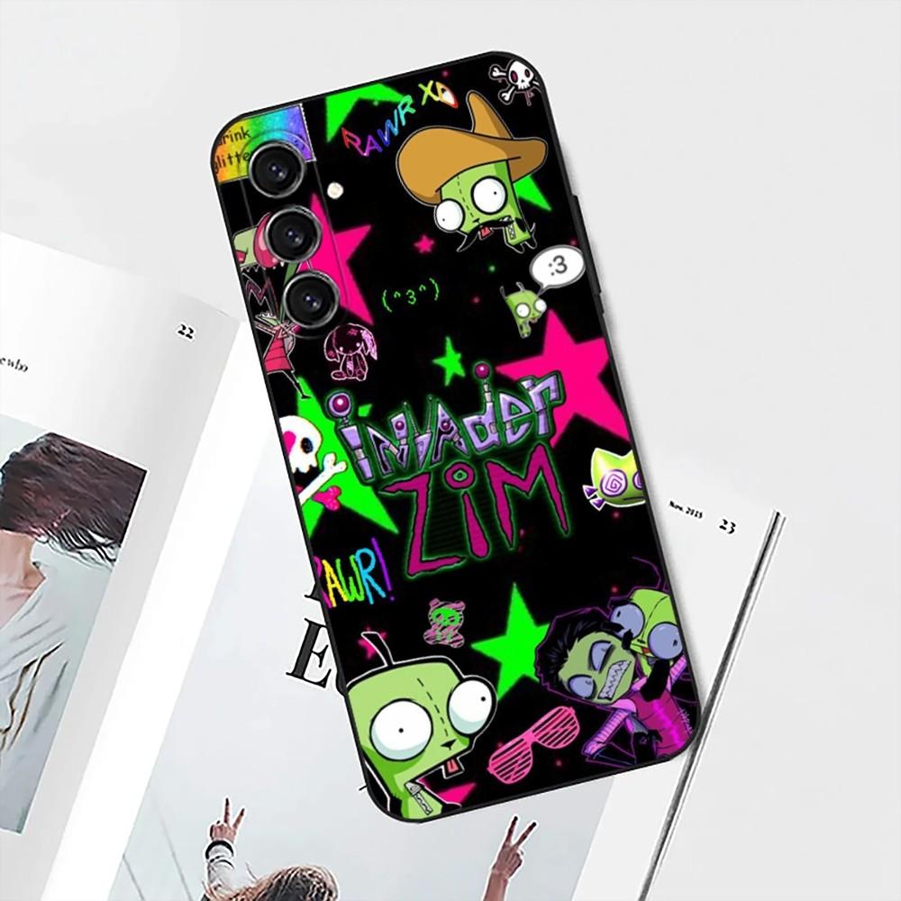 C-Cartoon I-Invader Zim Phone Case For Samsung S25,S24,S21,S22,S23,S30,Ultra,S20,Plus,Fe,Lite,Note,10 Black Soft Shell