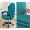 1pc Jacquard Chair Cover Solid Color Anti-dirt Seat Slipcover Stretch Spandex Removable Chair Case for Computer Game Room Office