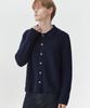 JE NE SAIS QUOI [Uni] Lip Collar Cashmere Cardigan_ Navy