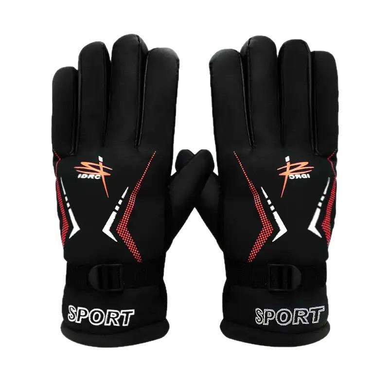 Mănuși de iarnă pentru ciclism pentru bărbați: Căptușit cu lână, Îngroșat, Rezistent la vânt și Impermeabil pentru Activități în aer liber și Mers pe motocicletă