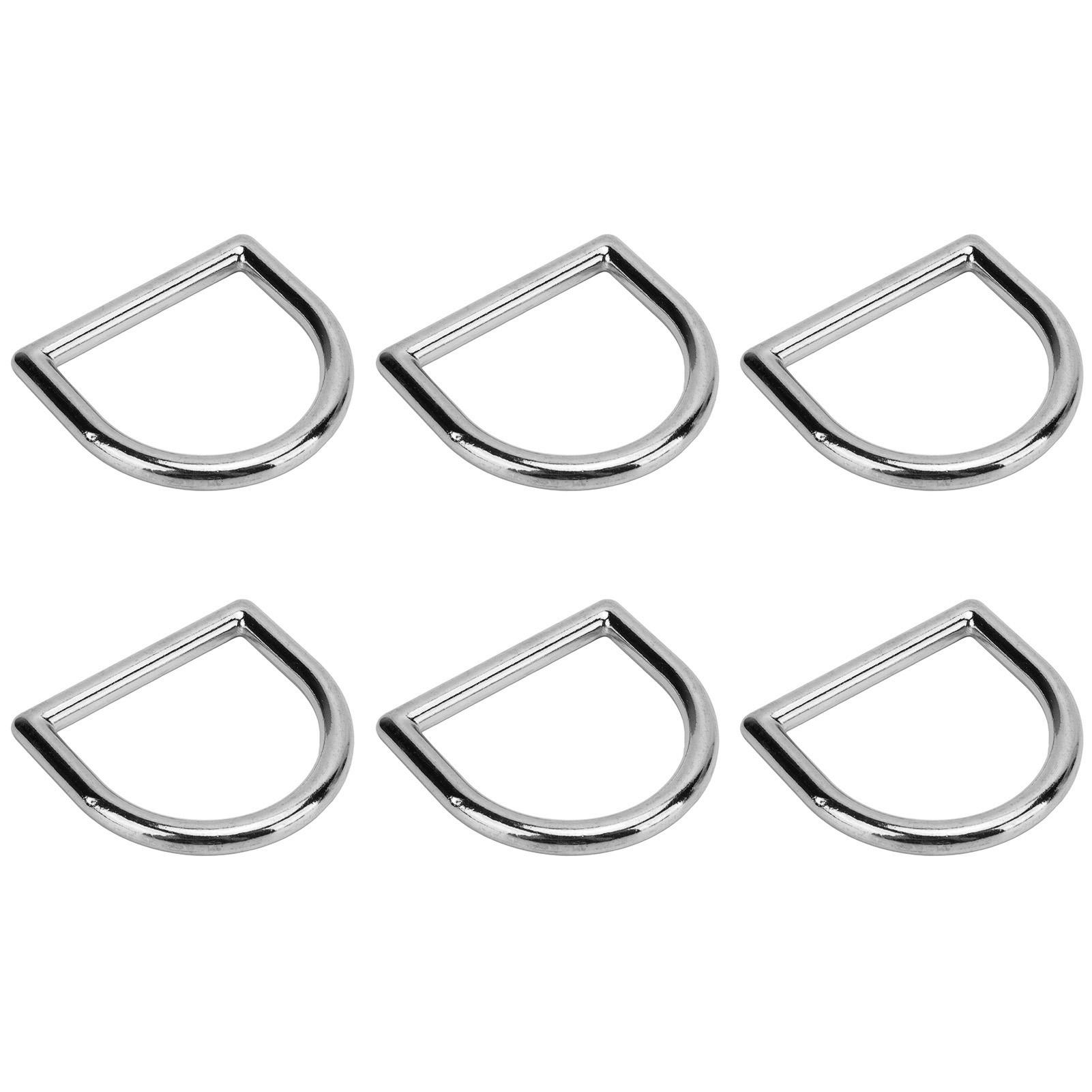 

120 шт. D-образных колец, многоцелевых, из цинкового сплава, металла, самодельных, полукруглых, D-образных колец, пряжки для сумочки-брелка серебряный