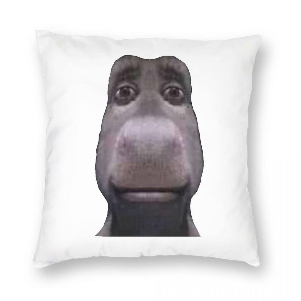 Donkey Stares Into Your Soul Square Pillowcase Polyester Linen Velvet Printed Zip Decor Throw Pillow Case Car Cushion Cover