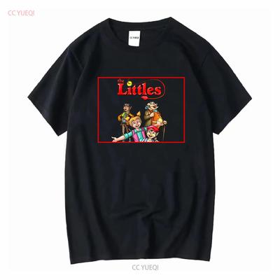 THE LITTLES Heavy Cotton T Shirt Les Minipouss Classic 80s Cartoon 1980s Long or Short Sleeves Vintage Washed Versatile Stylish