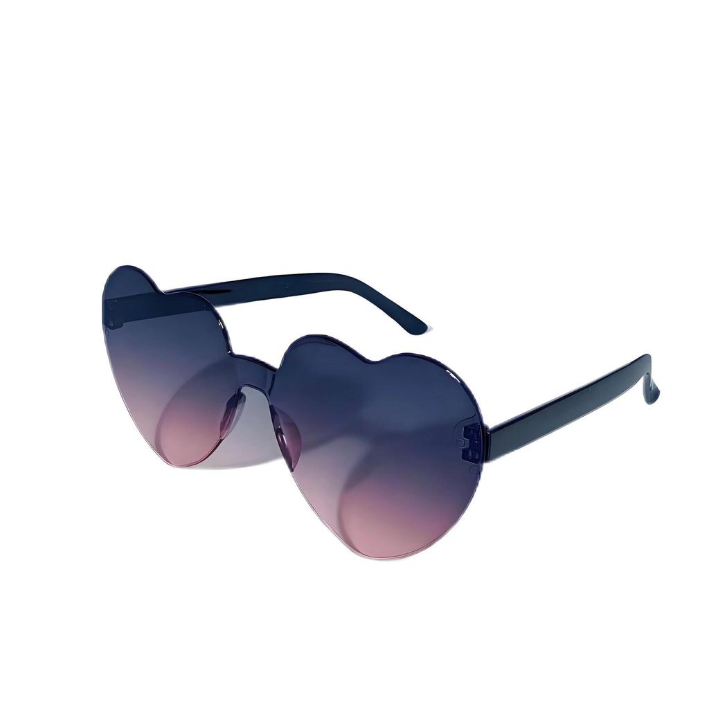Trendy Heart-Shaped European-American Sunglasses for Women - Masquerade Party & Fun Glasses