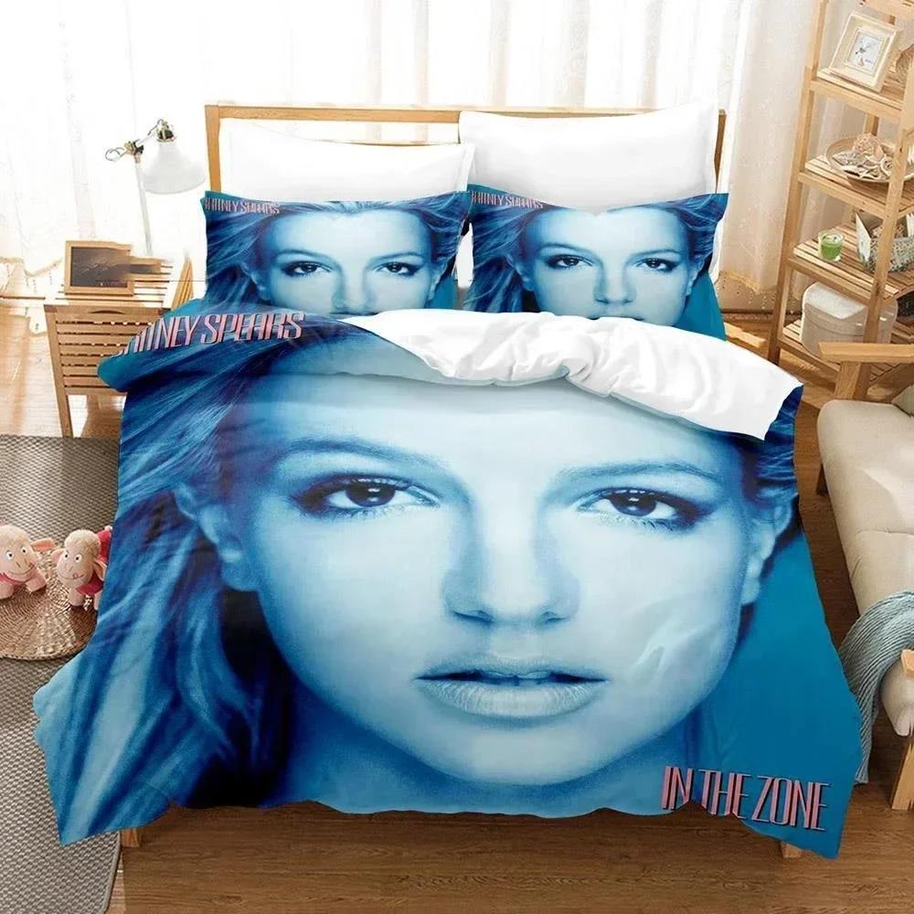 3D Britney Spears Printed Bed Set Duvet Cover Pillowcase Bedding Set Linen Sheet Quilt Cover Full Queen King Size Home Textile