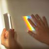 1 peça Brinquedo de Ciência de Física, Prisma de Vidro Triplo, Refletindo Espectro de Luz Colorida Brinquedo Educacional de Aprendizagem Para Ensino Escolar