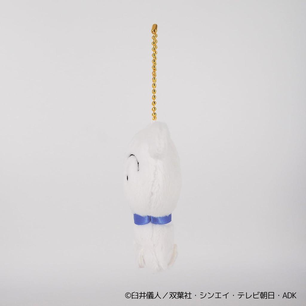 Sanei Boeki Crayon Shin-chan Petanko Mascot Shiro Mascot W7 x D3 x H7.5cm Stuffed Toy