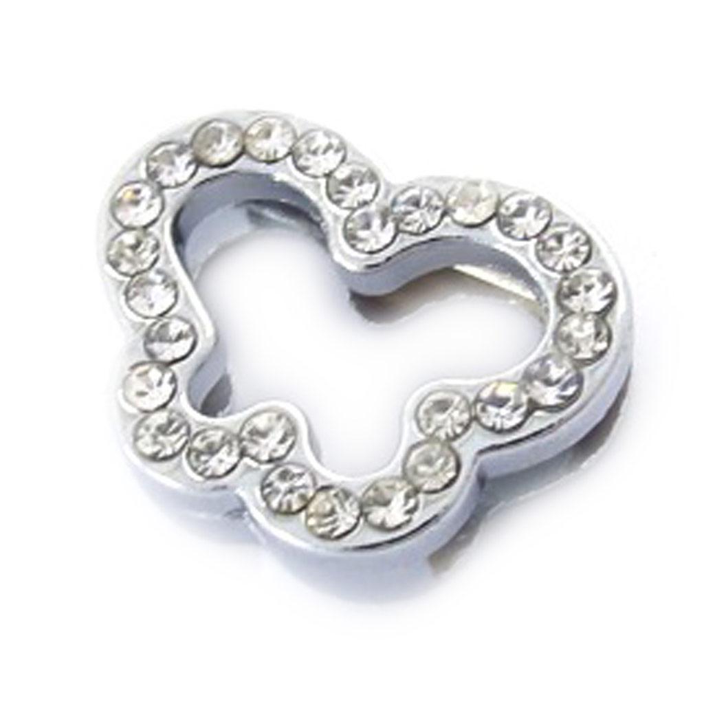 Les Trésors De Lily [C6367] - 'Lily Art' Mesh White Crystal Butterfly