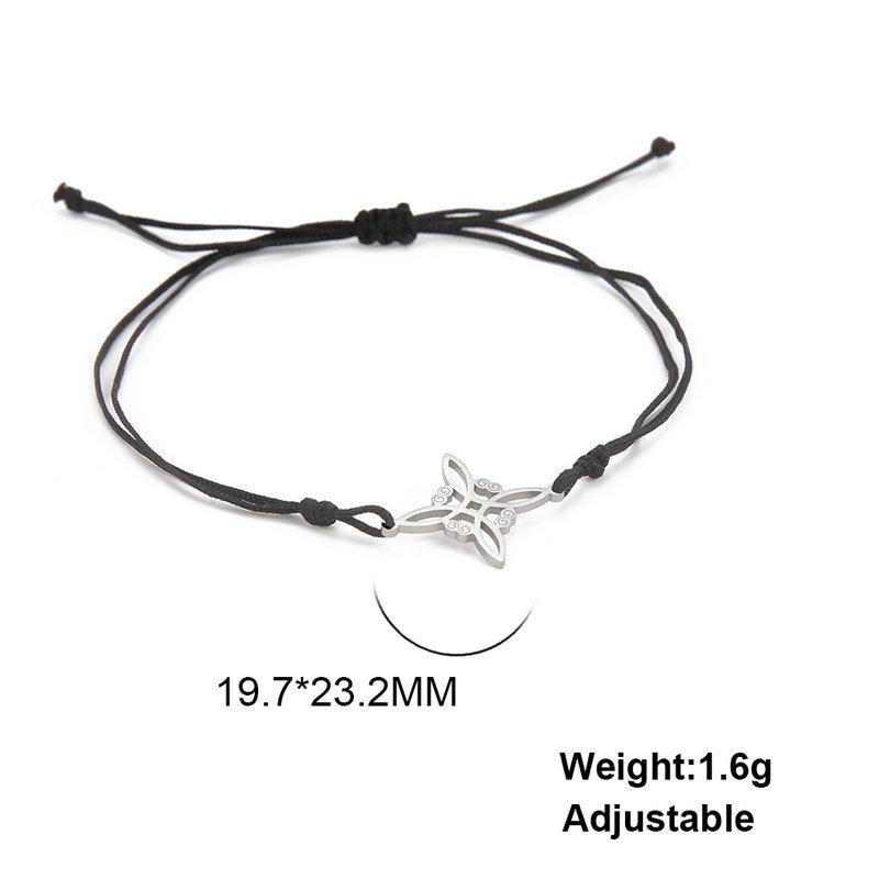 Men Red And Black Jade Line Braided Bracelet Adjustable Miko Knot Pendant DIY Jewelry