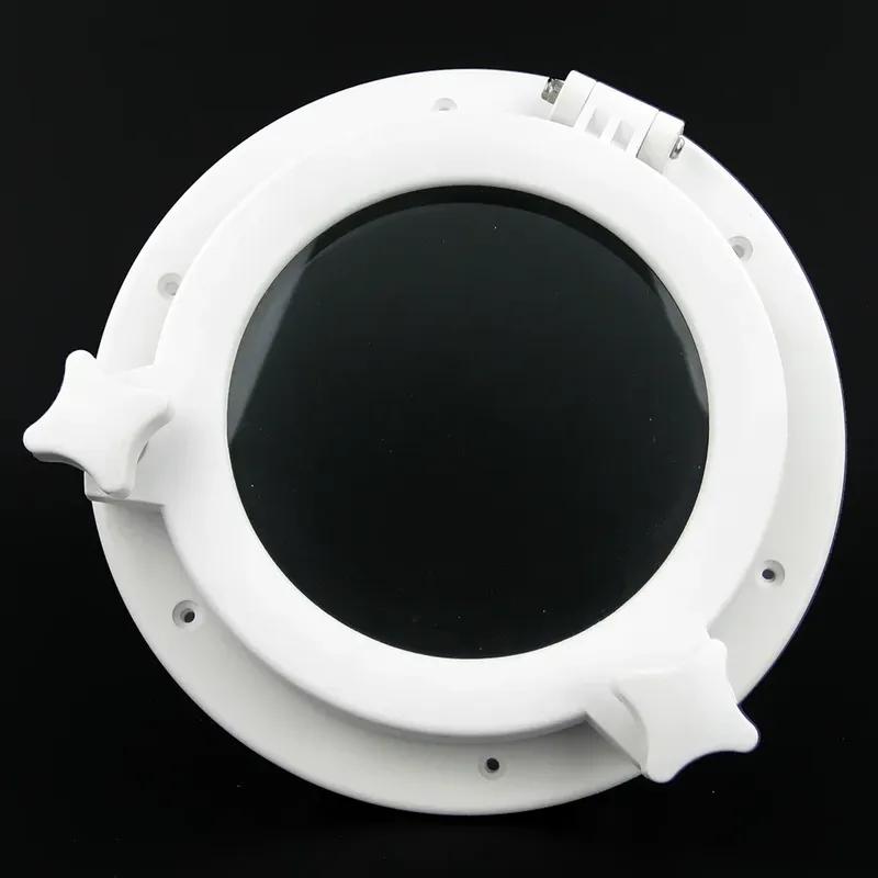 Boat Yacht Round Opening Porthole Window 8.5'' ABS Frame Tempered Glass Portlight