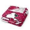 Snoopys Heart Love Flannel Throw Blankets Cartoon Blanket for Bed Travel Super Soft Bedspread,
