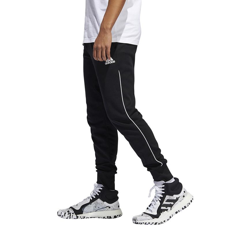 Adidas Knit Drawstring Jogger Pants Men Bottoms Black DX6785