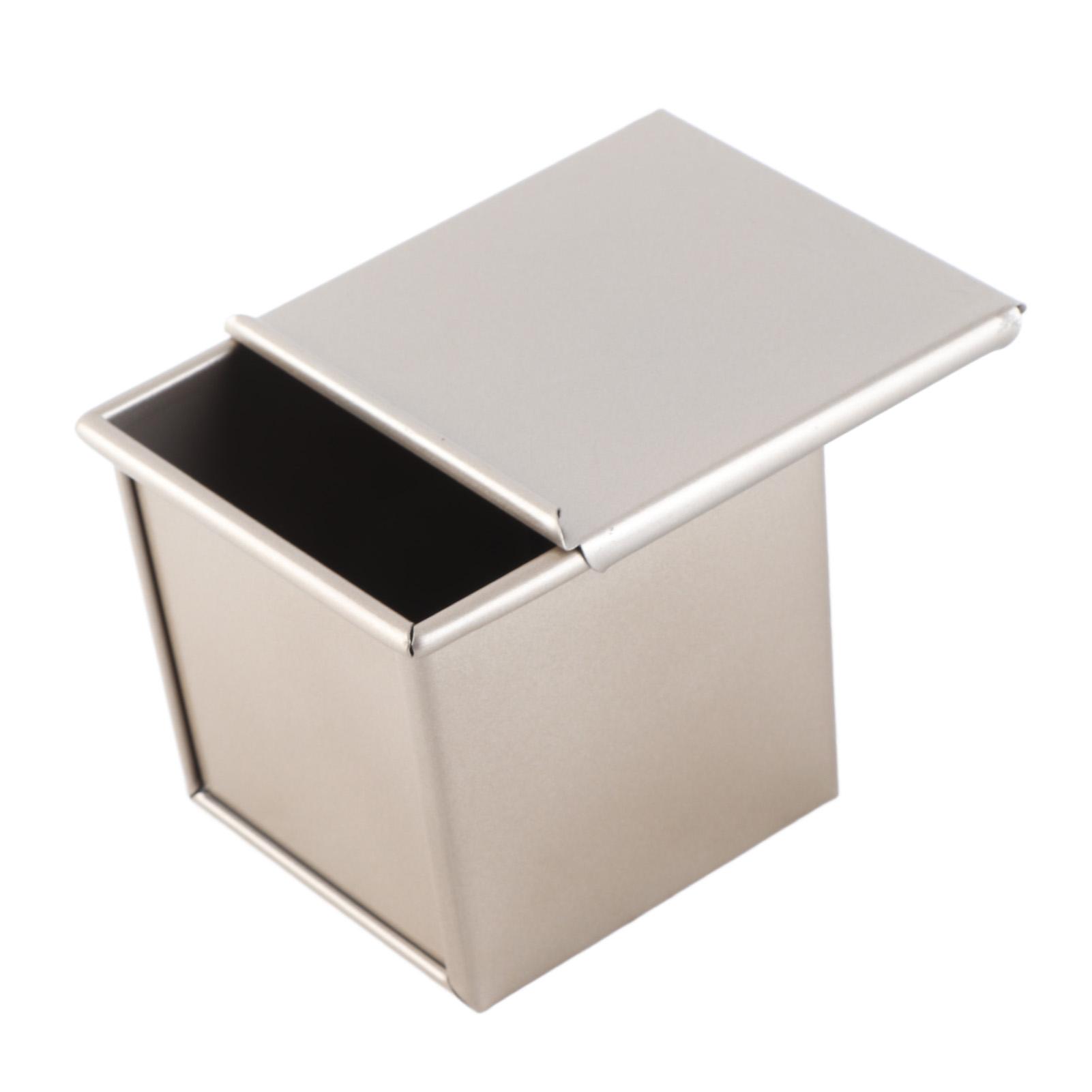 

Форма для тостов из хлеба Золотая углеродистая сталь с антипригарным покрытием Ребристый дизайн Форма для кекса с крышкой для выпечки в духовке