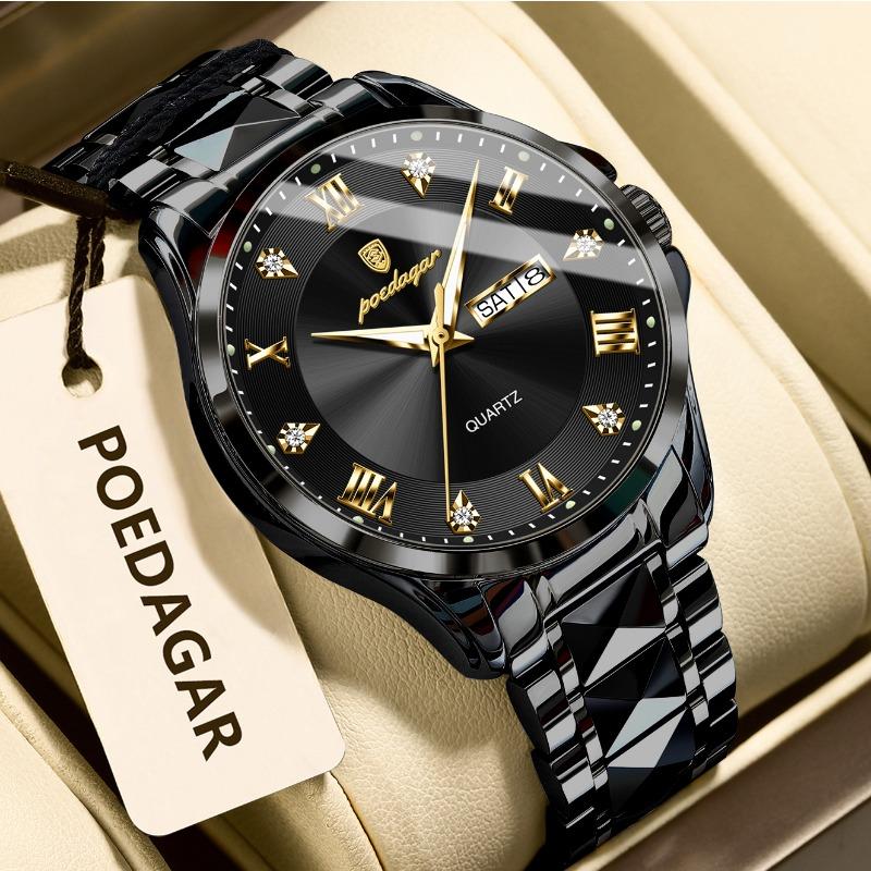 New Top Brand Fashion Men's Watch Luxury Double Calendar Fashion Business Luminous Men's Watch