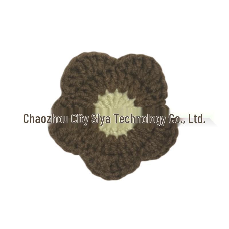 Hand-Crocheted 3D Lace Flower Patches for Clothing Decoration