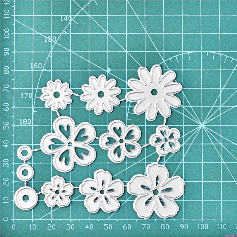 Mini Flowers Metal Cutting Dies Stencil Scrapbooking DIY Album Stamp Paper Card