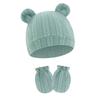 Knitted Bear Ear Earflap Hat Ear Protection Baby Hat Glove Set Fashion Children's Winter Hat  Girls