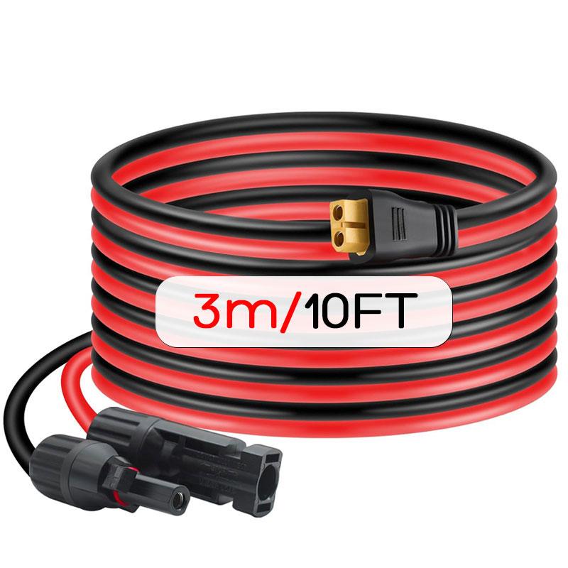 6m/20FT 3m/10FT 12AWG Solar Panel Connector to XT60 Cable for ALLPOWERS Ecoflow RIVER/DELTA Anker SOLIX C1000 Solar Generators