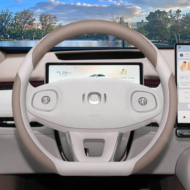 For Changan Qiyuan A05 A06 A07 Q05 Q07 Napa Leather Car Steering Wheel Cover Ultra-thin Car Handle Covers Interior Accessories