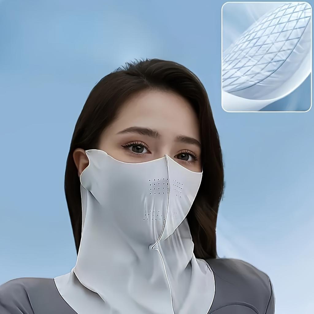 Summer Women's Sunscreen Face Mask, Outdoor Cycling Mask, Scarf, Ice Silk Mask, Neck Protection, UV Protection, Breathable
