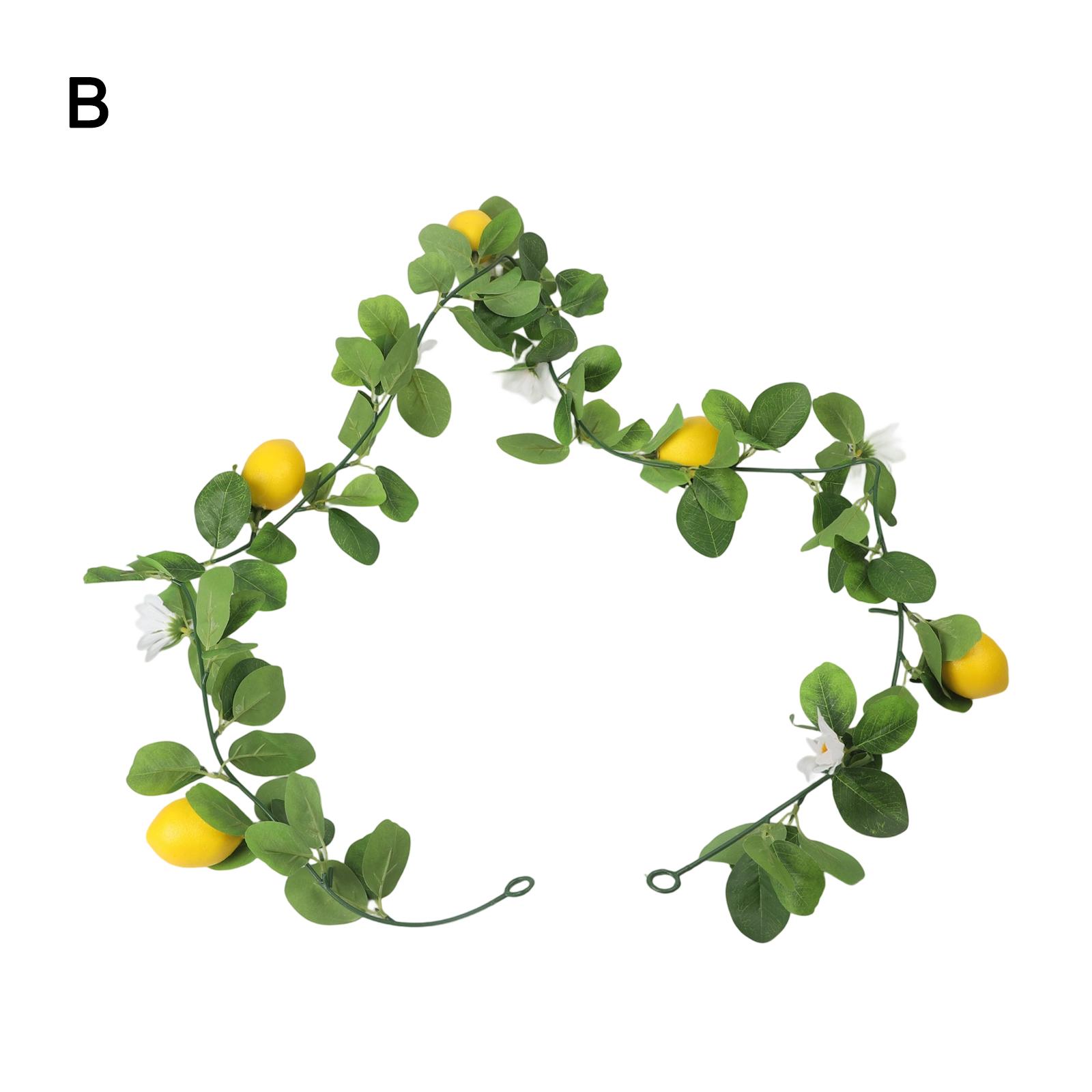 Lifelike Lemon And Flower Vine Decor Artificial Plant Indoor Decoration Artificial Lemon Vine Realistic Lemon Flowers