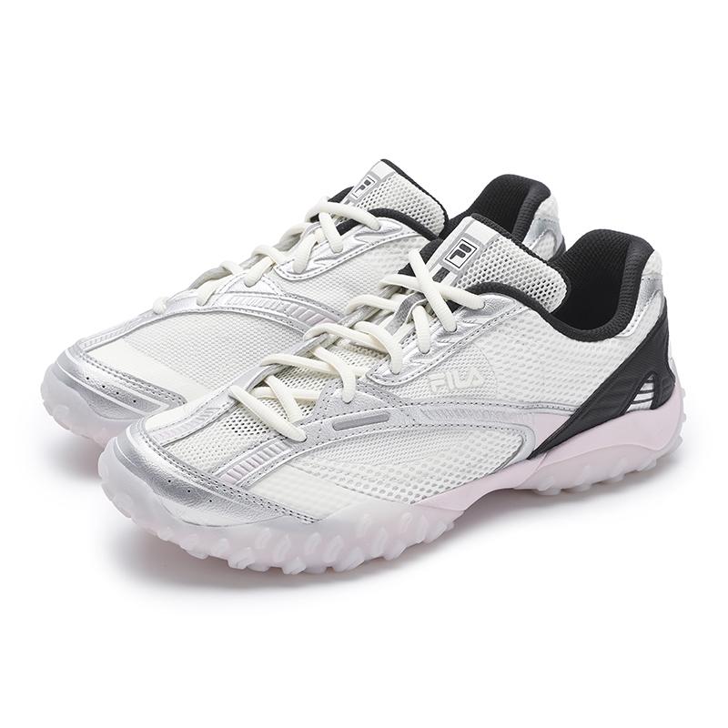 Fila Echappe 2 Ballet Shoes Fashion Trendy Versatile Durable Low-Top Casual Shoes Women shoes White Silver F12W522146FMS
