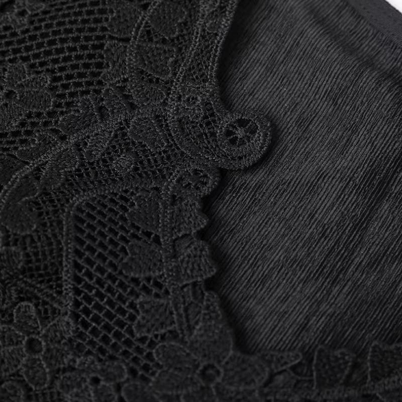 DIMANAF 2026 Neues Weste-T-Shirt Damen Spitze Rundhalsausschnitt Ausgeschnitten Sommerstil Basic Tops T-Shirts Lockere Weste