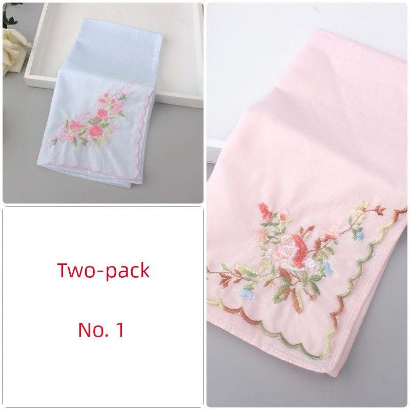 

Вышитый Портативный Свежий Носовой Платок Embroidered: two-pack No. 1