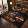 Tappeto in Velluto di Cristallo Personalizzato Harley-Davidson, Tappeto Morbido Antiscivolo con Testo Nome Personalizzato per Soggiorno Camera da Letto