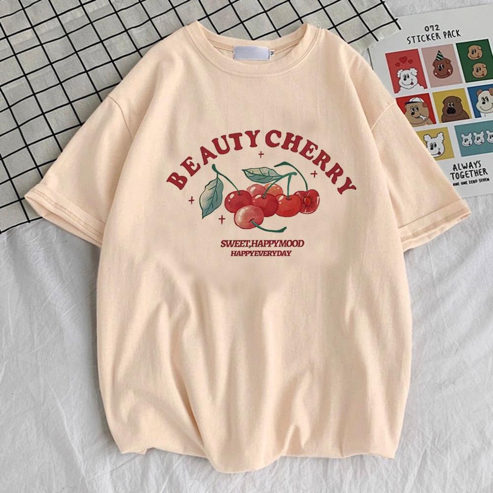 

Вишневая футболка женская Графическая Трендовая 2000-е хип-хоп Классическая Цифровая футболка Психоделическая Удобная каваи Классическая Трендовая M