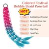 20" Kids Bubble Ponytail Extension with Hair Tie Ombre Crazy Hair Day Accessories