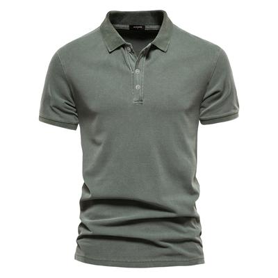 STORN 100% Cotton Solid Color Men's Polo Shirts Casual Short Sleeve Turndown Men's Shirts Fashion Streetwear Polos for Men