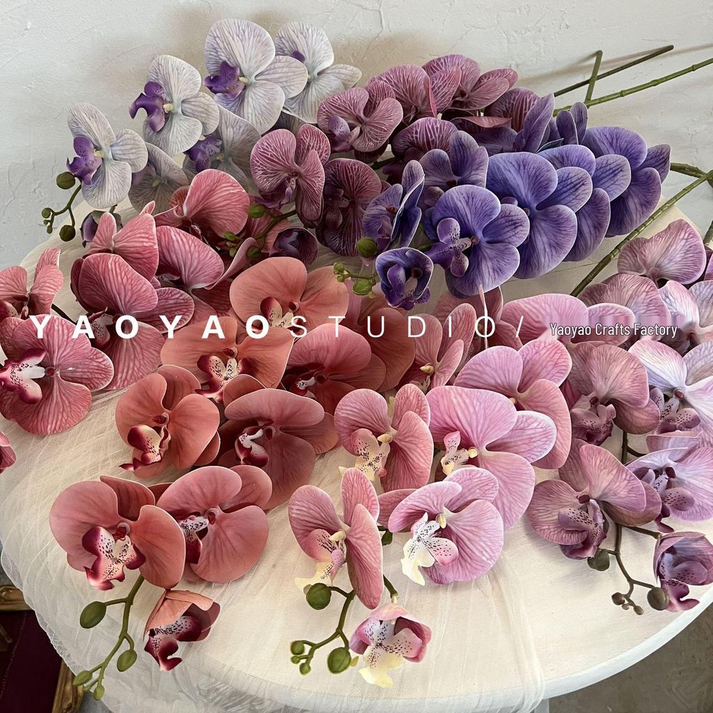 3D Printed Phalaenopsis Orchid, 9-Head Nordic Wedding & Dining Decoration, Floral Art Film Prop